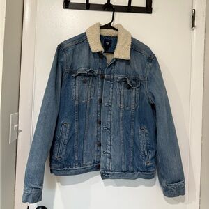 GAP Blue Denim Sherpa lined Jacket